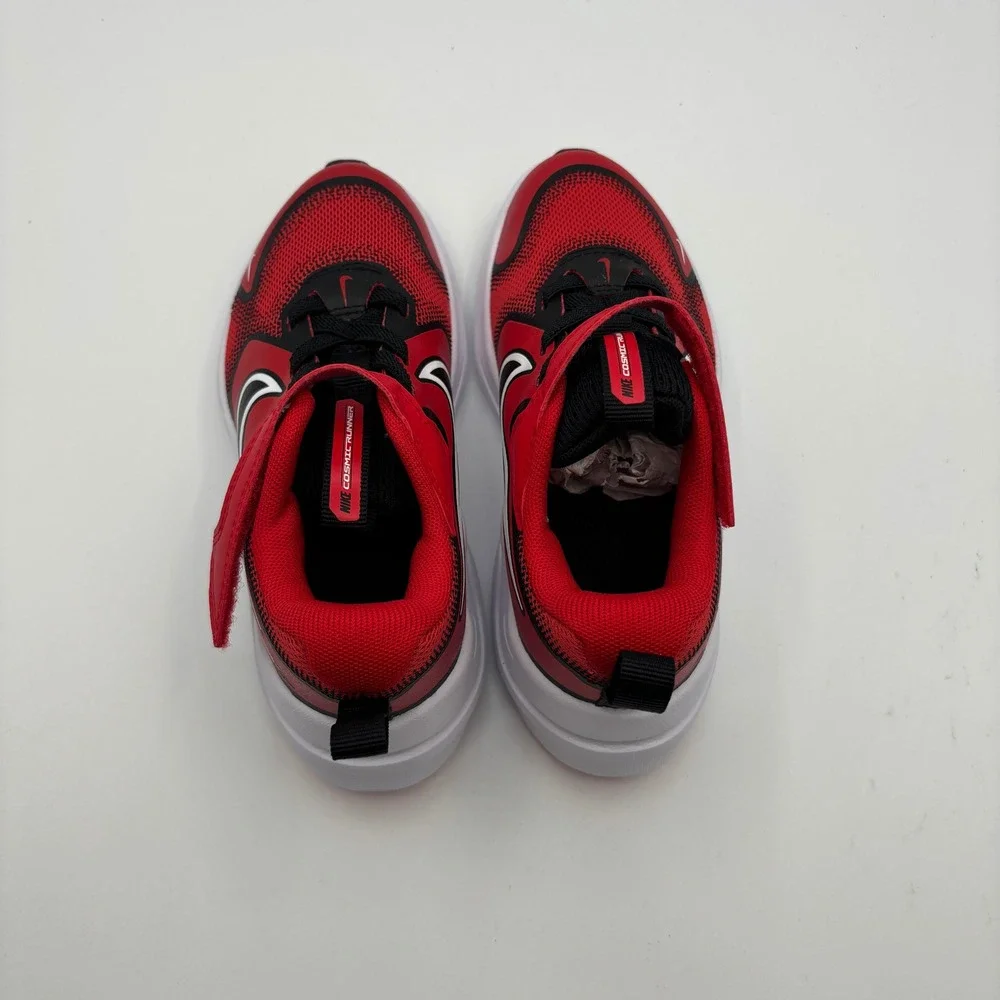 Nike Cosmic Runner Shoes Kids Size 11C University Red White Black HM4400-601